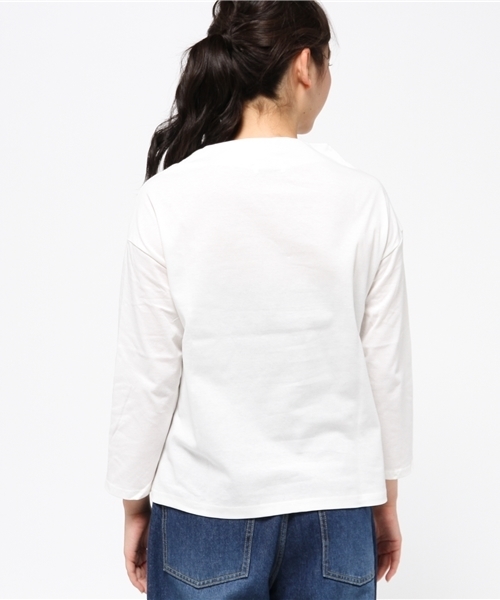 MYSELF ABAHOUSE（マイセルフアバハウス）の「カヴェール天竺ボトルネックカットソー（Tシャツ/カットソー・レディース・キャメル/オフホワイト/グレー・FREE）」の6枚目の写真