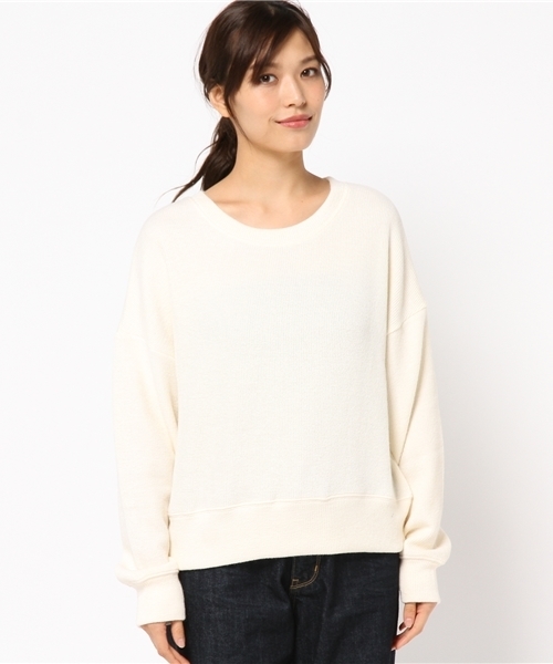 Denime（ドゥニーム）の「ニットソーリブトップス（Tシャツ/カットソー・レディース・グレー/ワイン/ホワイト・FREE）」の6枚目の写真