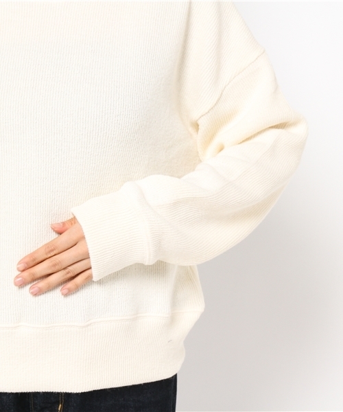 Denime（ドゥニーム）の「ニットソーリブトップス（Tシャツ/カットソー・レディース・グレー/ワイン/ホワイト・FREE）」の10枚目の写真