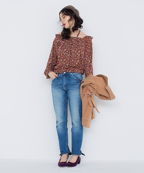 WEGO（ウィゴー）の「WEGO/バックリボンベロアミュール（パンプス・レディース・ワイン/パープル/ブラック・MEDIUM/LARGE）」の16枚目の写真