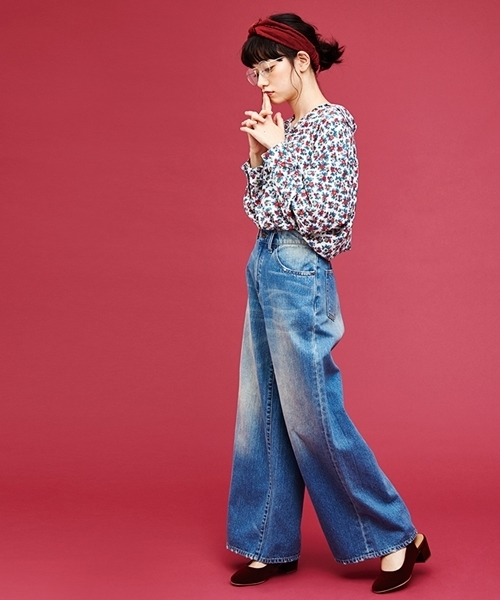 WEGO（ウィゴー）の「WEGO/バックリボンベロアミュール（パンプス・レディース・ワイン/パープル/ブラック・MEDIUM/LARGE）」の17枚目の写真