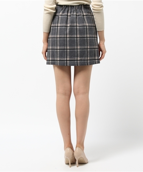 archives（アルシーヴ）の「チェック ウールタイトスカート（スカート・レディース・グレー/カーキ/ネイビー・MEDIUM）」の7枚目の写真