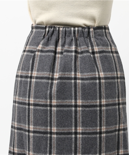 archives（アルシーヴ）の「チェック ウールタイトスカート（スカート・レディース・グレー/カーキ/ネイビー・MEDIUM）」の9枚目の写真