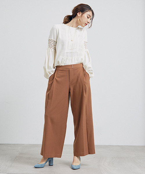 UNITED TOKYO（ユナイテッドトウキョウ）の「裏起毛リラックスワイドパンツ（その他パンツ・レディース・グレー/ブラウン/ピンク・1）」の20枚目の写真