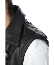 BEAMS（ビームス）の「SCHOTT×BEAMS / 別注 ライダースベスト（ベスト 