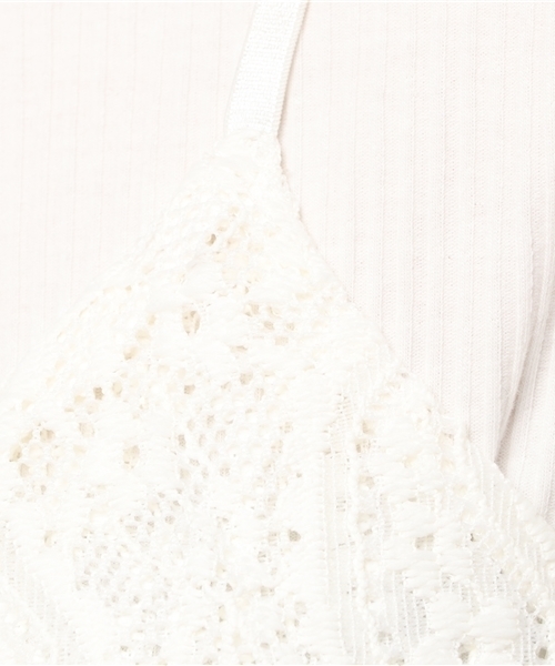 Honeys（ハニーズ）の「レースキャミアンサンブル（Tシャツ/カットソー・レディース・ピンク/ブラック/オフホワイト/グレー・L/M）」の11枚目の写真