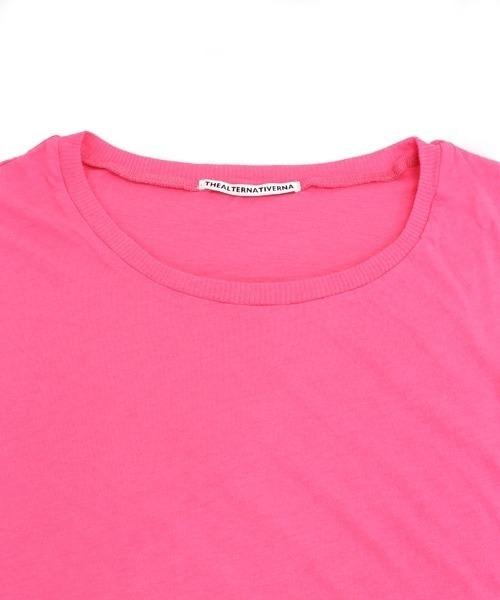 RNA（アールエヌエー）の「M0680 ツイストスリーブTシャツ（Tシャツ/カットソー・レディース・ホワイト/ピンク/ブラック・MEDIUM）」の8枚目の写真