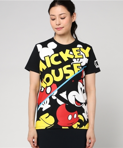 親子ペア Disney ディズニー ミッキー ミニー切替プリントtシャツ9251a Tシャツ カットソー Babydoll ベビードール のファッション通販 Zozotown