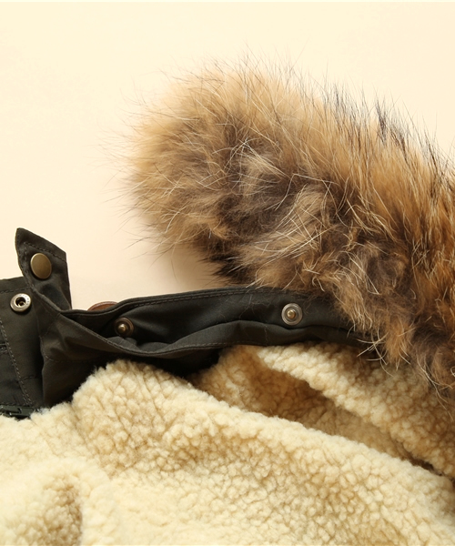 liflattie ships（リフラティ シップス）の「liflattie:ボアジップ モッズコート（モッズコート・レディース・ブラック/オリーブ・ONE SIZE）」の13枚目の写真