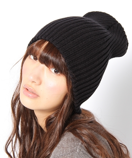 WEGO（ウィゴー）の「WEGO/リブカラーニットキャップ（ニットキャップ/ビーニー・レディース・ブラック/杢グレー/ベージュ/グリーン/ブルー/サックスブルー/ネイビー/パープル/ライトピンク/レッド/ワイン/オレンジ・FREE）」の16枚目の写真
