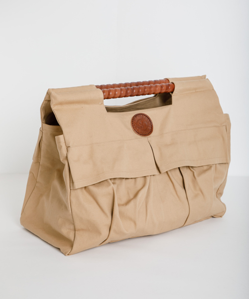 BrownBrown（ブラウンブラウン）の「【BrownBrown】ブラウンブラウン/ハンドルカゴバッグ（ハンドバッグ・レディース・ベージュ/グリーン・FREE）」の3枚目の写真