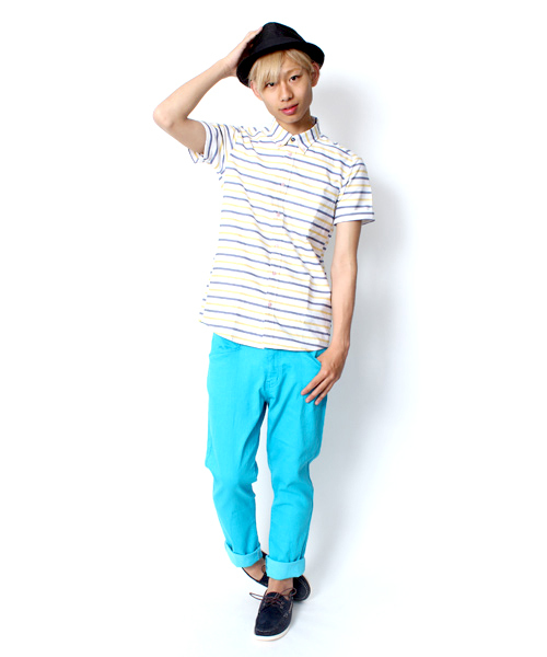 WEGO（ウィゴー）の「WEGO/サルエルスキニーデニムパンツ（デニムパンツ・メンズ・アイボリー/ブラック/ライトブラウン/グリーン/ターコイズブルー/ネイビー/ロイヤルブルー/ワイン/ベージュ・SMALL/MEDIUM/LARGE）」の15枚目の写真