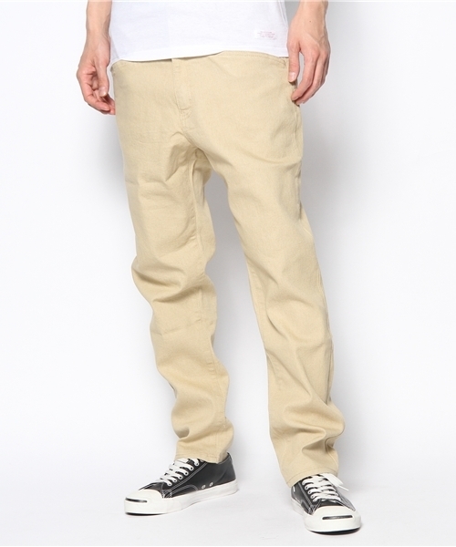 WEGO（ウィゴー）の「WEGO/サルエルスキニーデニムパンツ（デニムパンツ・メンズ・ブラック/ベージュ/ネイビー/グリーン/アイボリー/ターコイズブルー/ライトブラウン/ロイヤルブルー/ワイン・MEDIUM/LARGE/SMALL）」の5枚目の写真