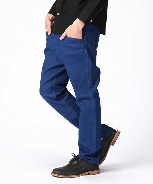 WEGO（ウィゴー）の「WEGO/サルエルスキニーデニムパンツ（デニムパンツ・メンズ・ブラック/ベージュ/ネイビー/グリーン/アイボリー/ターコイズブルー/ライトブラウン/ロイヤルブルー/ワイン・MEDIUM/LARGE/SMALL）」の12枚目の写真