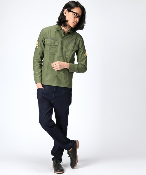 WEGO（ウィゴー）の「WEGO/サルエルスキニーデニムパンツ（デニムパンツ・メンズ・ブラック/ベージュ/ネイビー/グリーン/アイボリー/ターコイズブルー/ライトブラウン/ロイヤルブルー/ワイン・MEDIUM/LARGE/SMALL）」の16枚目の写真