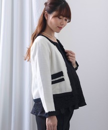 SweetMommy（スウィートマミー）の「モノトーンココツイード　ノーカラージャケット [マタニティ/産後]（マタニティウェア/グッズ・レディース）」