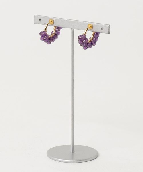 TONE SELECT GOODS（トーンセレクトグッズ）の「【marinaJEWELRY】Amethyst earring（イヤリング・レディース・パープル・FREE）」の2枚目の写真