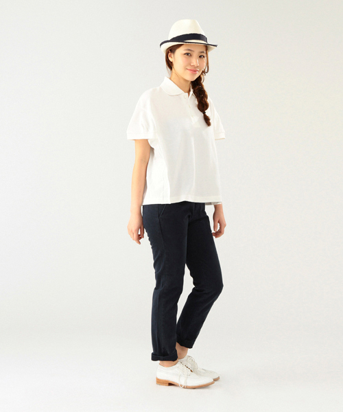Ray BEAMS（レイビームス）の「△SWANLAKE×Ray BEAMS / 別注デザインポロ（ポロシャツ・レディース・ホワイト/ブラック・ONE SIZE）」の11枚目の写真