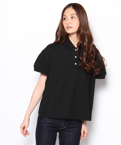 Ray BEAMS（レイビームス）の「△SWANLAKE×Ray BEAMS / 別注デザインポロ（ポロシャツ・レディース・ホワイト/ブラック・ONE SIZE）」の2枚目の写真