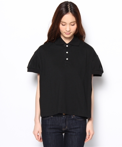 Ray BEAMS（レイビームス）の「△SWANLAKE×Ray BEAMS / 別注デザインポロ（ポロシャツ・レディース・ホワイト/ブラック・ONE SIZE）」の3枚目の写真