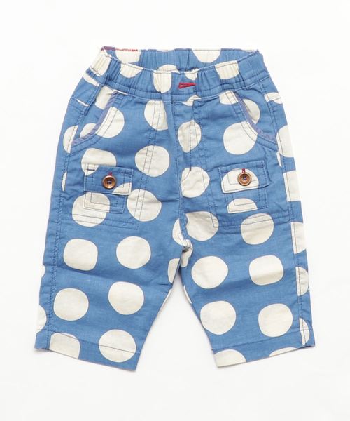 RAGMART（ラグマート）の「コットンリネンストレッチ七分丈パンツ（その他パンツ・キッズ・ブルー/アイボリー・95cm/90cm/80ｃｍ）」の2枚目の写真