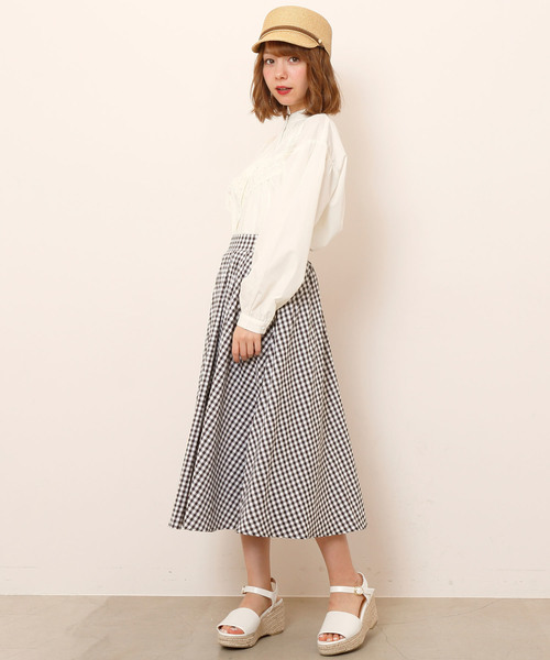 RAY CASSIN（レイカズン）の「レース切替ブラウス（シャツ/ブラウス・レディース・ブラック/オフホワイト/A・FREE）」の9枚目の写真