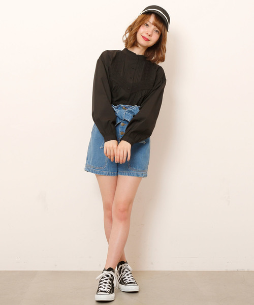 RAY CASSIN（レイカズン）の「レース切替ブラウス（シャツ/ブラウス・レディース・ブラック/オフホワイト/A・FREE）」の6枚目の写真