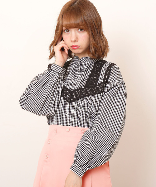 RAY CASSIN（レイカズン）の「レース切替ブラウス（シャツ/ブラウス・レディース・ブラック/オフホワイト/A・FREE）」の13枚目の写真