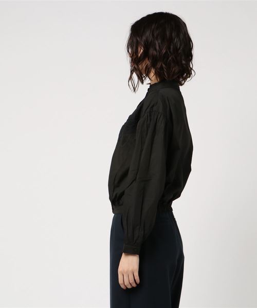 RAY CASSIN（レイカズン）の「レース切替ブラウス（シャツ/ブラウス・レディース・ブラック/オフホワイト/A・FREE）」の5枚目の写真