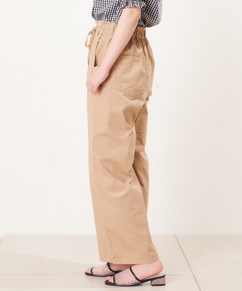 natural couture(ナチュラルクチュール)の「レースアップフリンジチノパンツ(その他パンツ・レディース・ベージュ/カーキ・FREE)」の6枚目の写真