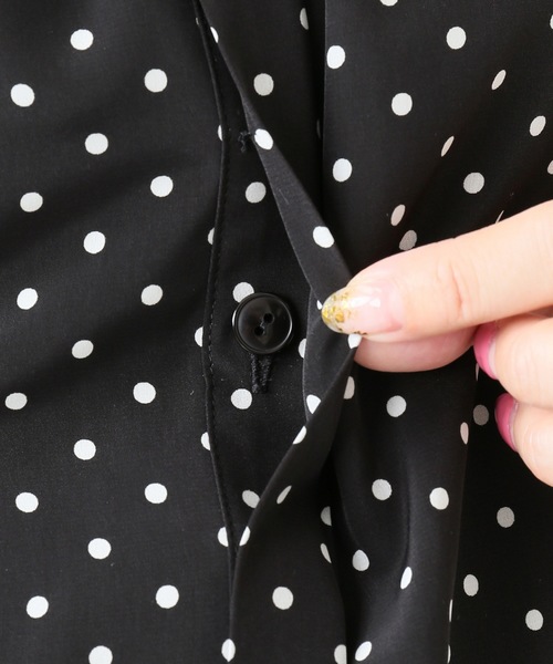 La TOTALITE（ラトータリテ）の「ドットプチタックフレンチシャツ【手洗い可能】◆（シャツ/ブラウス・レディース・ホワイト/ブラック・FREE）」の22枚目の写真