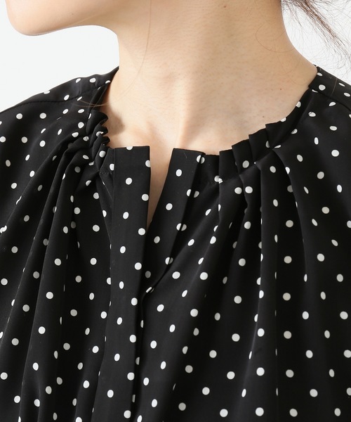 La TOTALITE（ラトータリテ）の「ドットプチタックフレンチシャツ【手洗い可能】◆（シャツ/ブラウス・レディース・ホワイト/ブラック・FREE）」の15枚目の写真