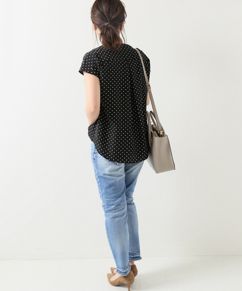 La TOTALITE（ラトータリテ）の「ドットプチタックフレンチシャツ【手洗い可能】◆（シャツ/ブラウス・レディース・ホワイト/ブラック・FREE）」の16枚目の写真