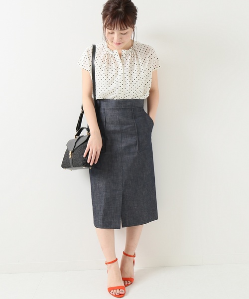 La TOTALITE（ラトータリテ）の「ドットプチタックフレンチシャツ【手洗い可能】◆（シャツ/ブラウス・レディース・ホワイト/ブラック・FREE）」の20枚目の写真