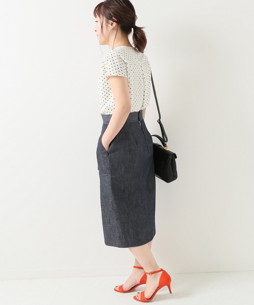 La TOTALITE（ラトータリテ）の「ドットプチタックフレンチシャツ【手洗い可能】◆（シャツ/ブラウス・レディース・ホワイト/ブラック・FREE）」の13枚目の写真