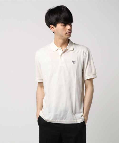 AIGLE（エーグル）の「ラユールポロ（ポロシャツ・メンズ・オフホワイト/ダークネイビー/ライトブルー・SMALL/MEDIUM/X-LARGE/LARGE）」の4枚目の写真