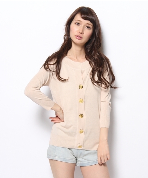 Language（ランゲージ）の「シルクリネンカラーカーディガン（カーディガン/ボレロ・レディース・ベージュ系/グリーン系/ブルー系/オレンジ系・38）」の2枚目の写真