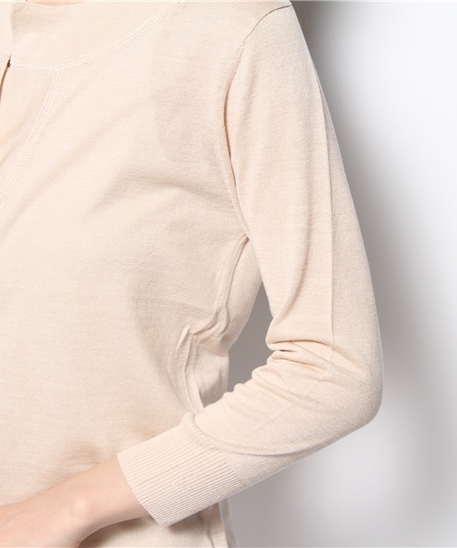 Language（ランゲージ）の「シルクリネンカラーカーディガン（カーディガン/ボレロ・レディース・ベージュ系/グリーン系/ブルー系/オレンジ系・38）」の10枚目の写真