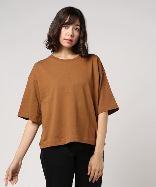 LOWRYS FARM(ローリーズファーム)の「スーピマビッグTシャツ 804204(Tシャツ/カットソー・レディース・ブラック/ブラウン/オフホワイト・FREE)」の12枚目の写真