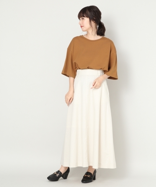 LOWRYS FARM(ローリーズファーム)の「スーピマビッグTシャツ 804204(Tシャツ/カットソー・レディース・ブラック/ブラウン/オフホワイト・FREE)」の6枚目の写真