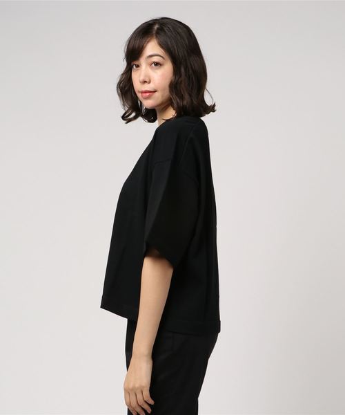 LOWRYS FARM(ローリーズファーム)の「スーピマビッグTシャツ 804204(Tシャツ/カットソー・レディース・ブラック/ブラウン/オフホワイト・FREE)」の4枚目の写真