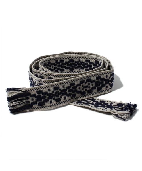BEAMS BOY（ビームスボーイ）の「INFIELDER DESIGN / OBI BELT（ベルト・レディース・オフホワイト/ネイビー・ONE SIZE）」の2枚目の写真
