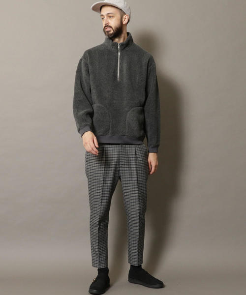 BEAUTY&YOUTH UNITED ARROWS（ビューティーアンドユースユナイテッドアローズ）の「BY ボア ハーフジップ レイズドネック スウェット（スウェット・メンズ・ダークグレー/オフホワイト・SMALL/MEDIUM/LARGE/X-LARGE）」の10枚目の写真