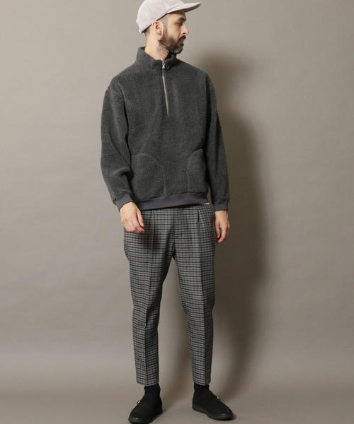 BEAUTY&YOUTH UNITED ARROWS（ビューティーアンドユースユナイテッドアローズ）の「BY ボア ハーフジップ レイズドネック スウェット（スウェット・メンズ・ダークグレー/オフホワイト・SMALL/MEDIUM/LARGE/X-LARGE）」の9枚目の写真