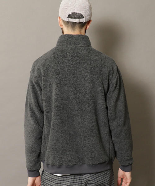 BEAUTY&YOUTH UNITED ARROWS（ビューティーアンドユースユナイテッドアローズ）の「BY ボア ハーフジップ レイズドネック スウェット（スウェット・メンズ・ダークグレー/オフホワイト・SMALL/MEDIUM/LARGE/X-LARGE）」の18枚目の写真
