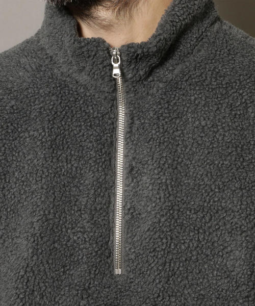 BEAUTY&YOUTH UNITED ARROWS（ビューティーアンドユースユナイテッドアローズ）の「BY ボア ハーフジップ レイズドネック スウェット（スウェット・メンズ・ダークグレー/オフホワイト・SMALL/MEDIUM/LARGE/X-LARGE）」の17枚目の写真