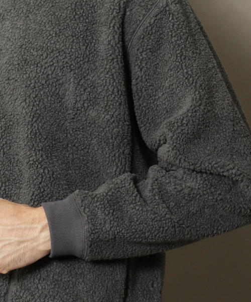 BEAUTY&YOUTH UNITED ARROWS（ビューティーアンドユースユナイテッドアローズ）の「BY ボア ハーフジップ レイズドネック スウェット（スウェット・メンズ・ダークグレー/オフホワイト・SMALL/MEDIUM/LARGE/X-LARGE）」の16枚目の写真