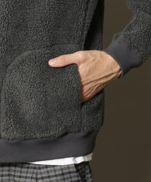 BEAUTY&YOUTH UNITED ARROWS（ビューティーアンドユースユナイテッドアローズ）の「BY ボア ハーフジップ レイズドネック スウェット（スウェット・メンズ・ダークグレー/オフホワイト・SMALL/MEDIUM/LARGE/X-LARGE）」の15枚目の写真