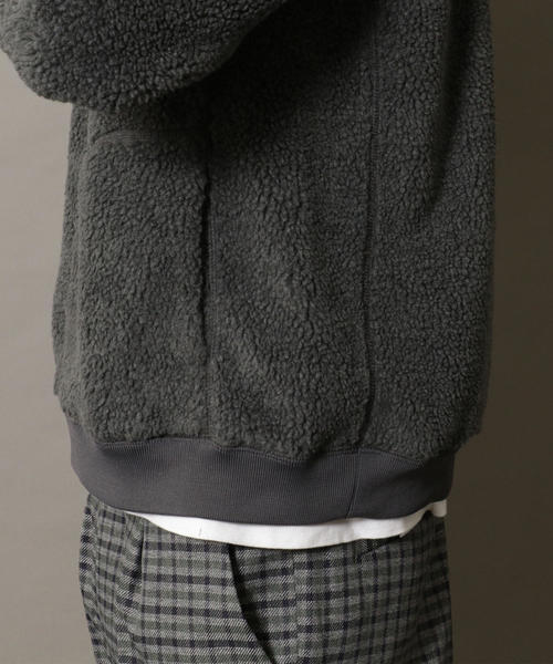 BEAUTY&YOUTH UNITED ARROWS（ビューティーアンドユースユナイテッドアローズ）の「BY ボア ハーフジップ レイズドネック スウェット（スウェット・メンズ・ダークグレー/オフホワイト・SMALL/MEDIUM/LARGE/X-LARGE）」の14枚目の写真