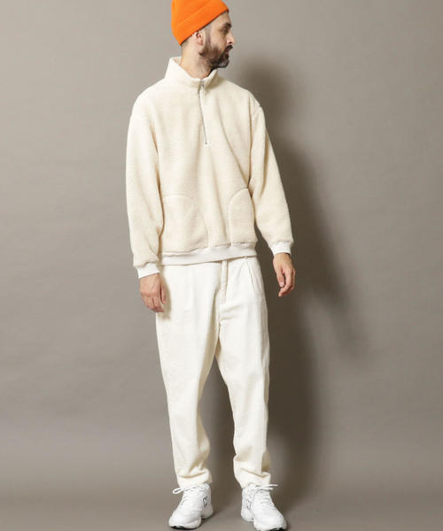 BEAUTY&YOUTH UNITED ARROWS（ビューティーアンドユースユナイテッドアローズ）の「BY ボア ハーフジップ レイズドネック スウェット（スウェット・メンズ・ダークグレー/オフホワイト・SMALL/MEDIUM/LARGE/X-LARGE）」の5枚目の写真